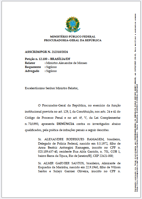 Tentativa de golpe de estado militar também é crime